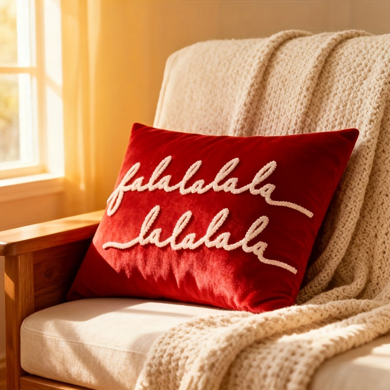 CozyHaven™ Falalala Farmhouse Christmas Throw Pillow Cover
