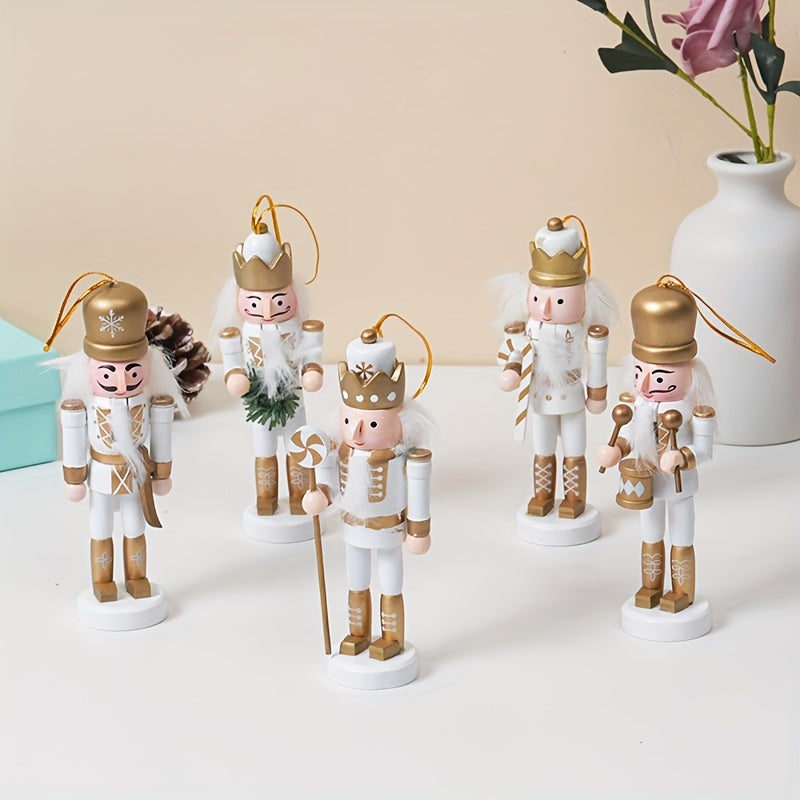 “Tiny Traditions” – 5" Whimsical Wooden Nutcracker Christmas Ornament
