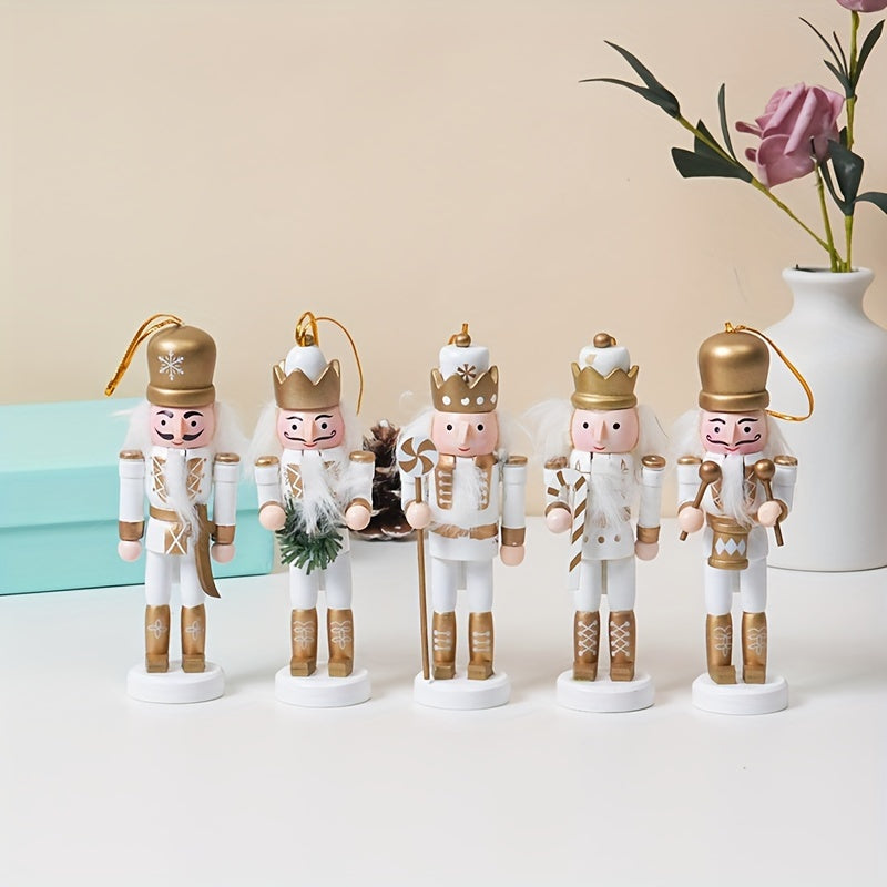 “Tiny Traditions” – 5" Whimsical Wooden Nutcracker Christmas Ornament