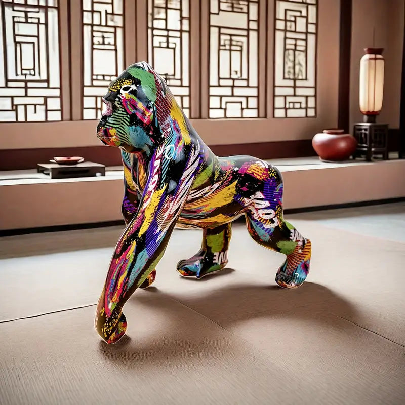 Graffiti Gorilla Sculpture - LOVE Edition