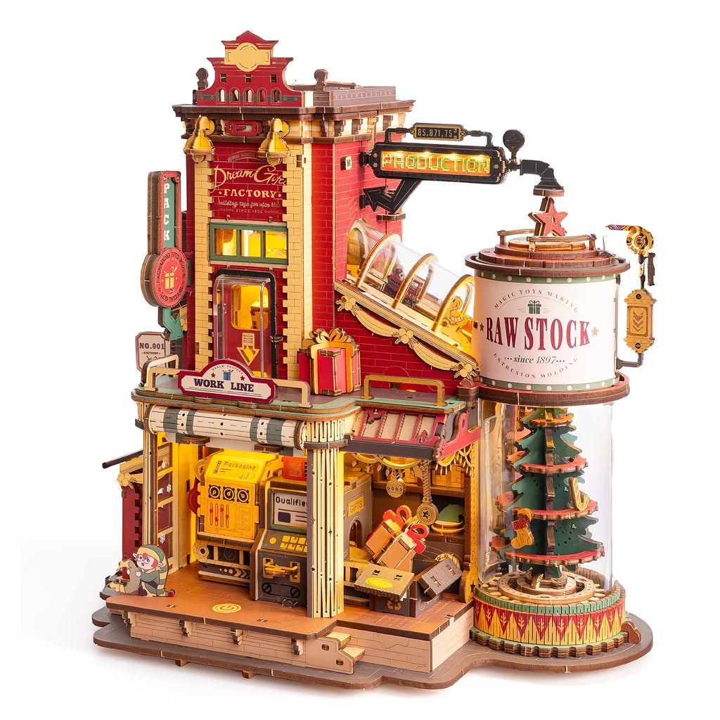 ROKR “Dream Gift Factory” Christmas Dollhouse Music Box