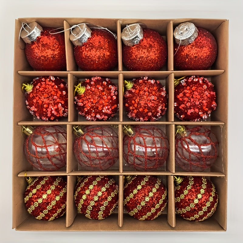 Evergreen Sparkle Ornaments – Multicolor Christmas Ball Set