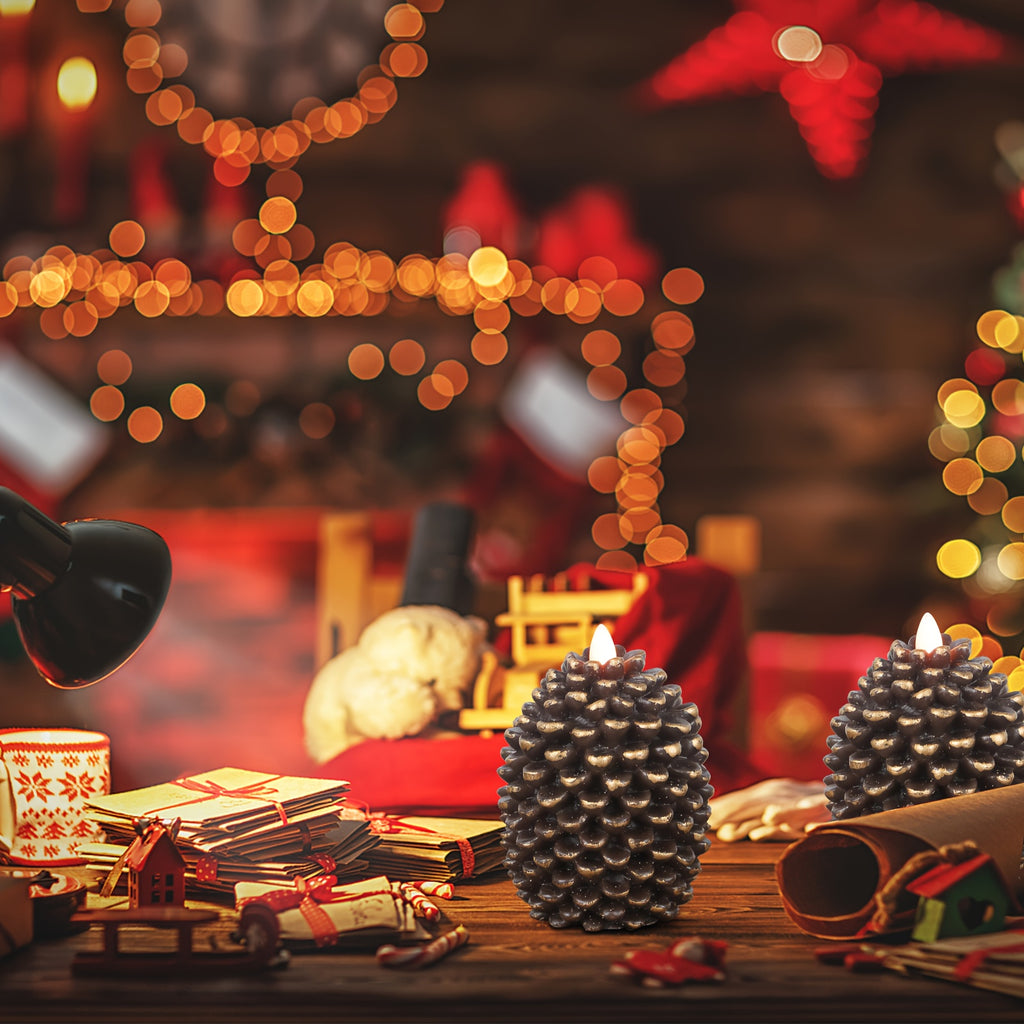 EverGlow™ 2-Pack Flameless Pine Cone LED Candles