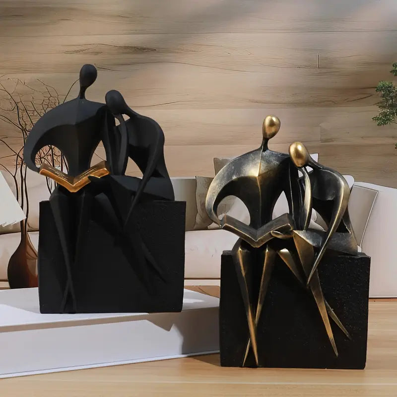 Silent Stories: Modern Abstract Reading Sculpture