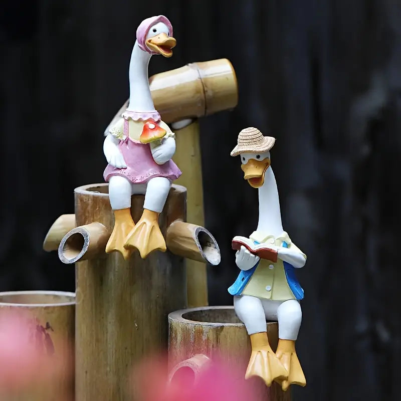 Tale of Two Ducks – Reading Couple Sculpture