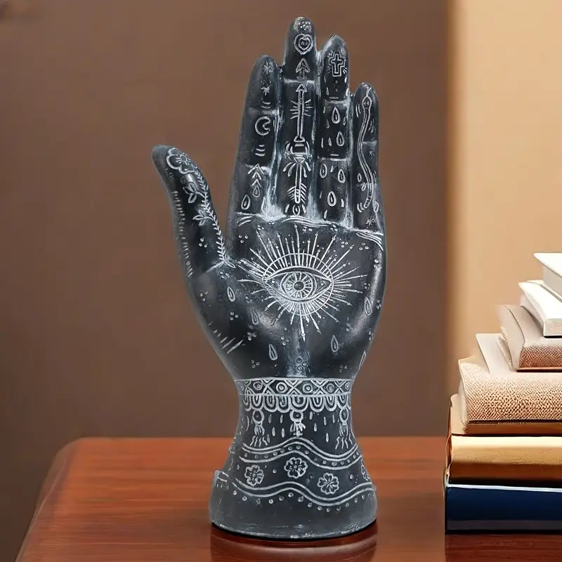 “Astral Palm” — Resin Evil Eye Hand Sculpture