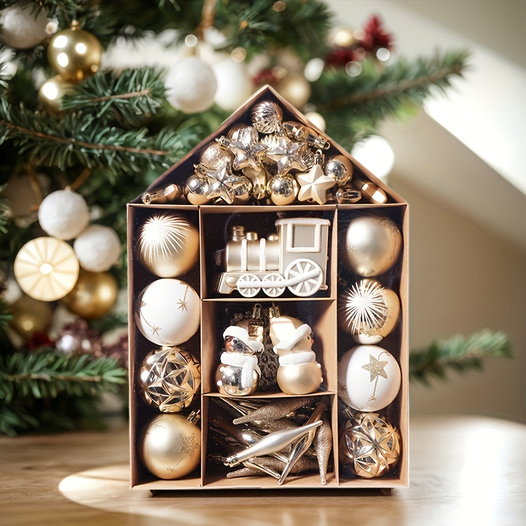 “Golden Jubilee” – 70-Piece Premium Christmas Tree Ornament Set