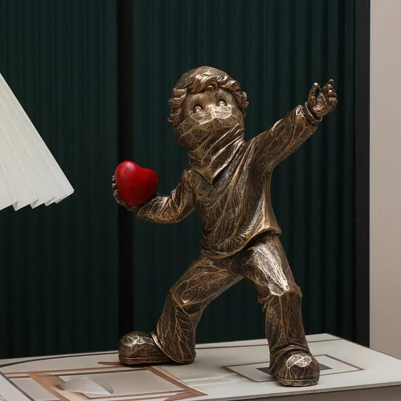 “Amour in Motion” — Resin Love Figure Sculpture