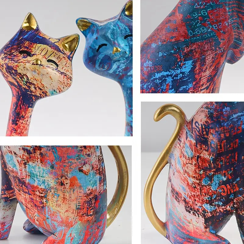 Félinéa – Cat Couple Sculpture