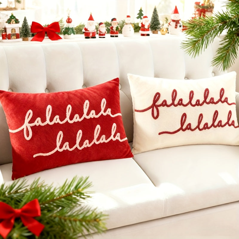 CozyHaven™ Falalala Farmhouse Christmas Throw Pillow Cover