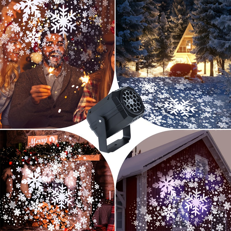 “SnowGlow Pro” – USB-Powered LED Snowflake Projector