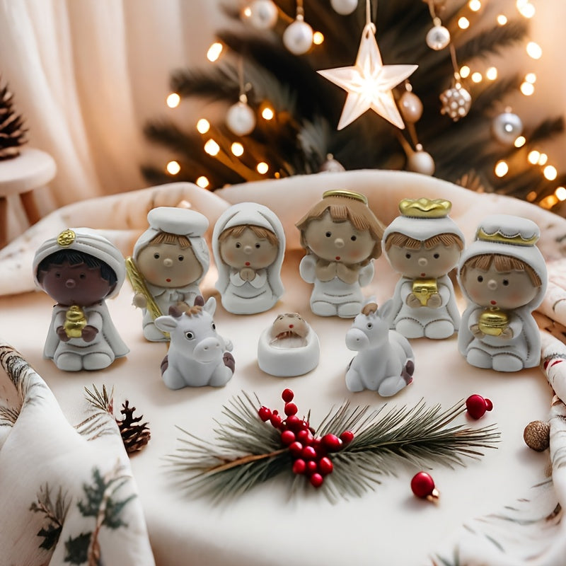 HolyJoy™ 9-Piece Christmas Jesus Cartoon Decoration Set