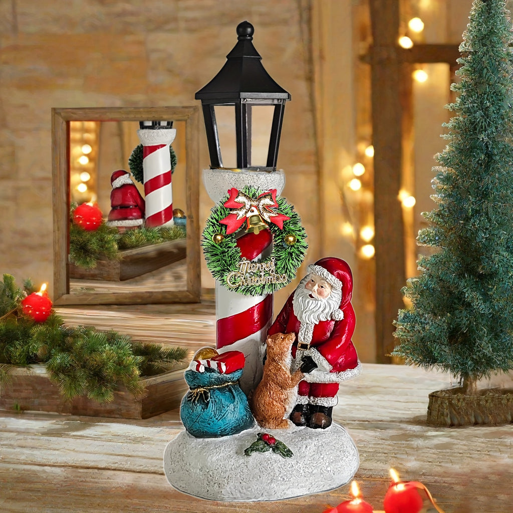 LumiFest™ LED Snowman & Santa Claus Resin Statue