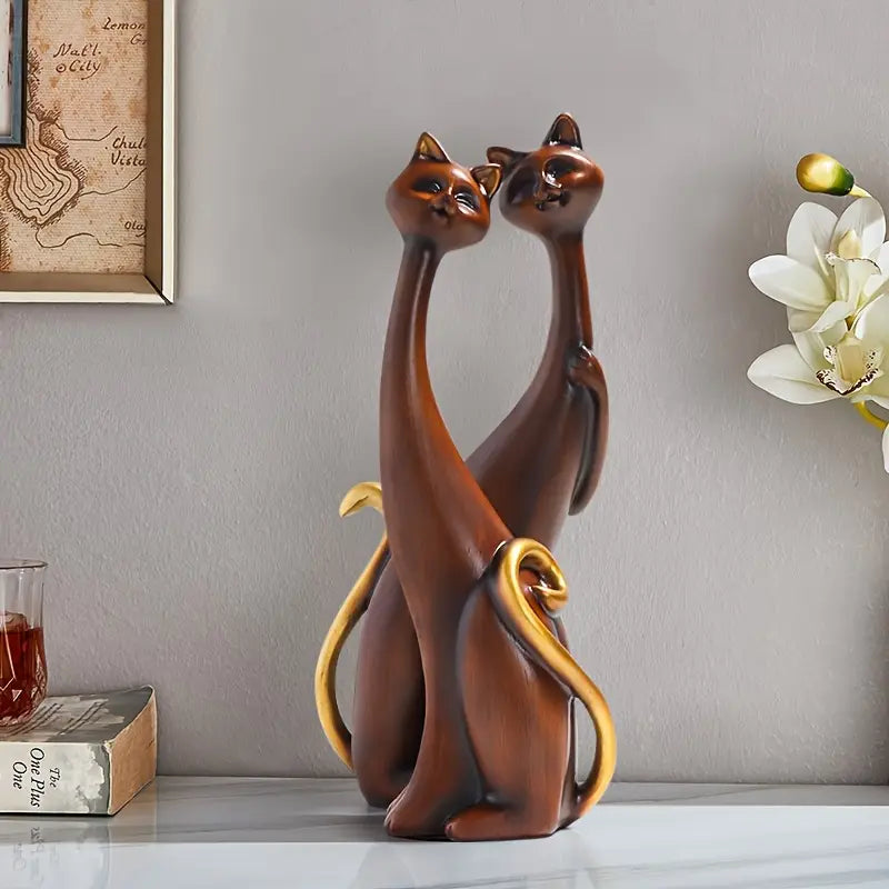 Félinéa – Cat Couple Sculpture