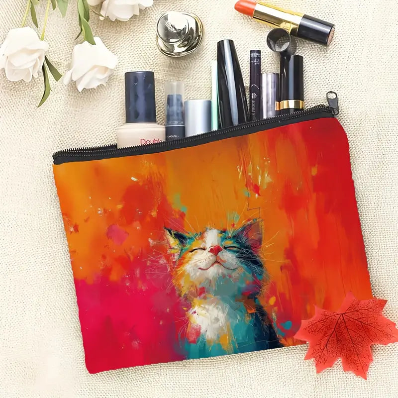 Whisker Joy™ | Happy Cat Whiskers Makeup Bag