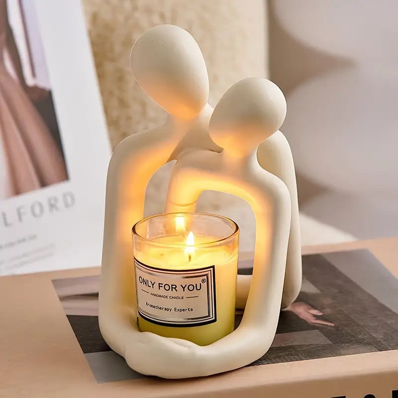 "Soulful Support" – Romantic Duo Sculpture Holder