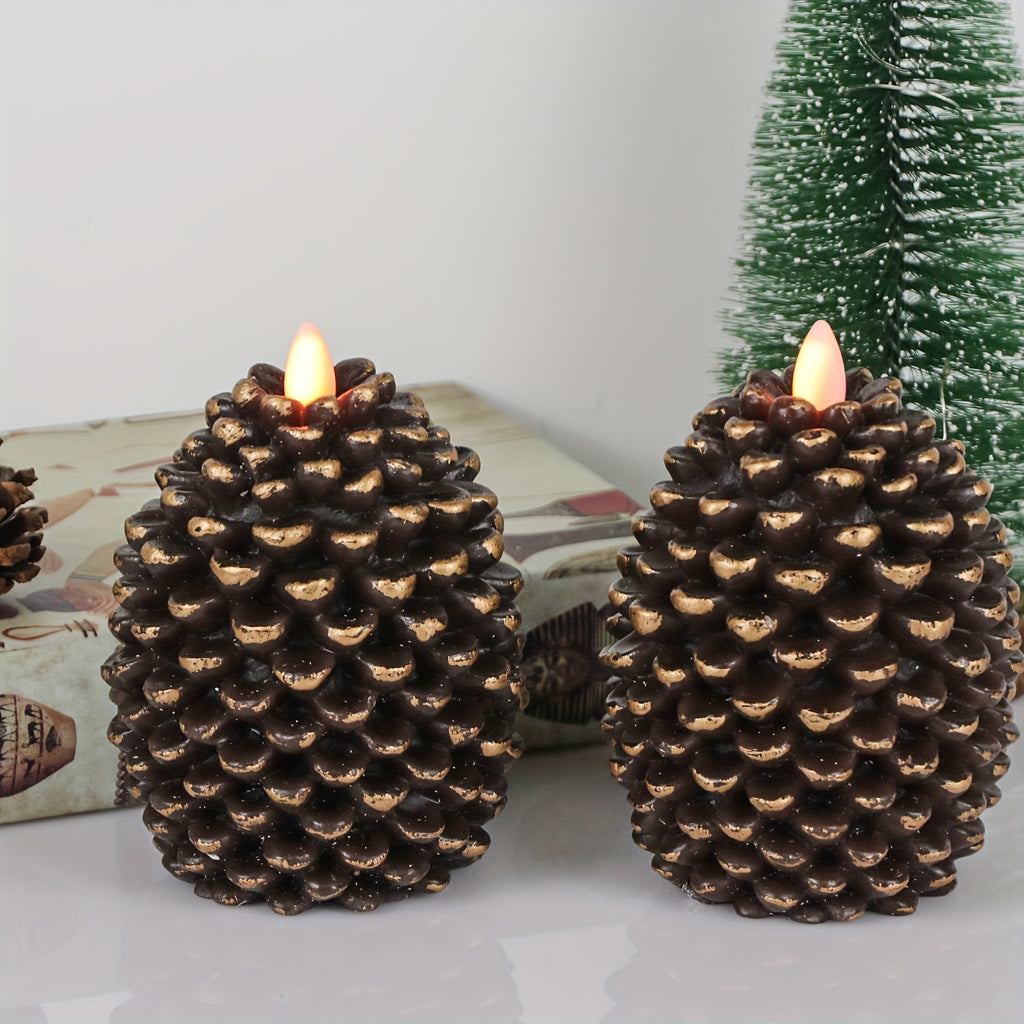 EverGlow™ 2-Pack Flameless Pine Cone LED Candles