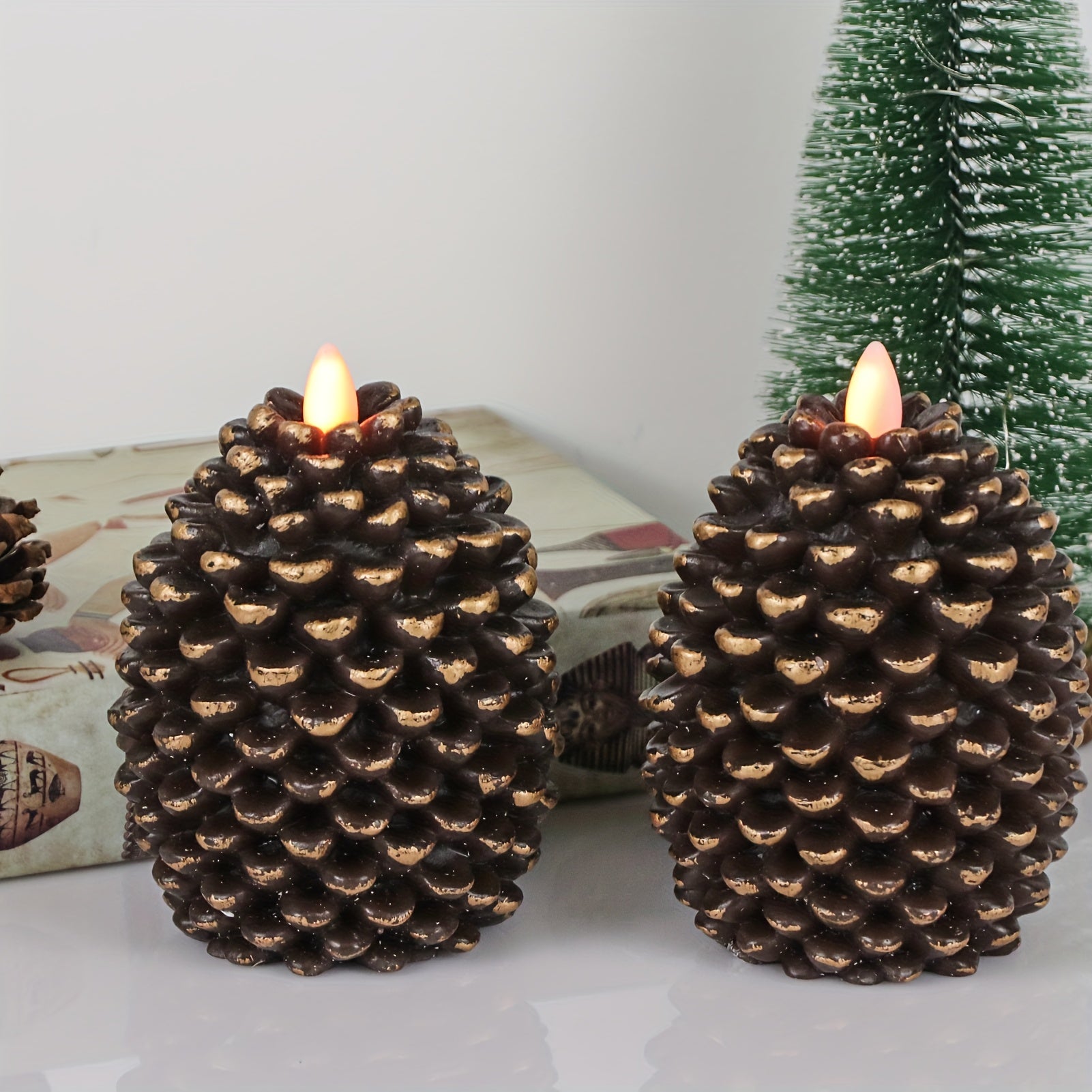 EverGlow™ 2-Pack Flameless Pine Cone LED Candles