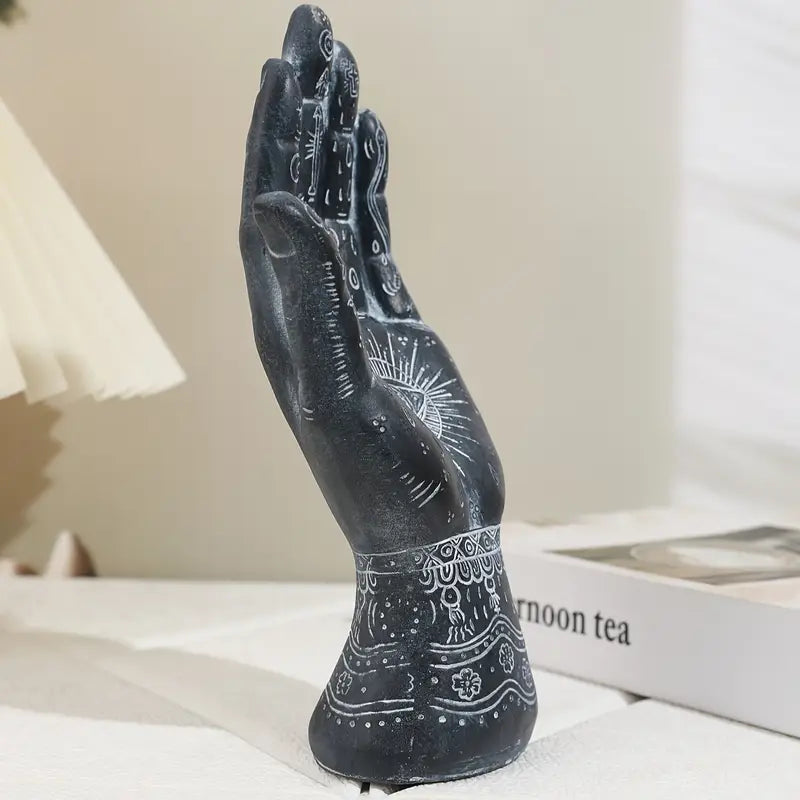 “Astral Palm” — Resin Evil Eye Hand Sculpture