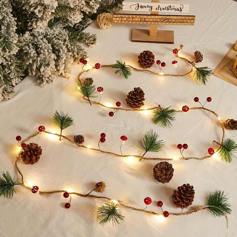 Woodland Glow LED Pine Needle Light String