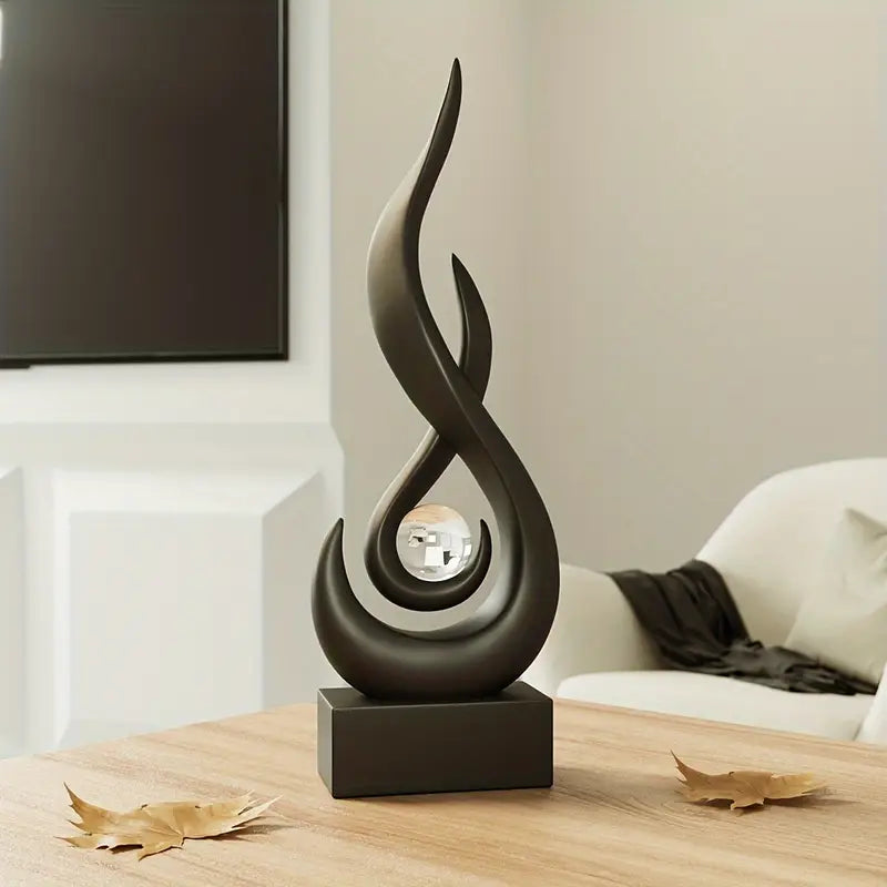 Radiant Rise – Abstract Fire Shape Decor