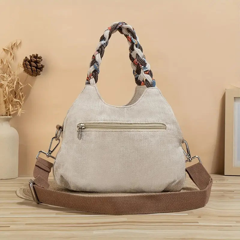 “Tusker” — Handwoven Elephant Pattern Crossbody Bag