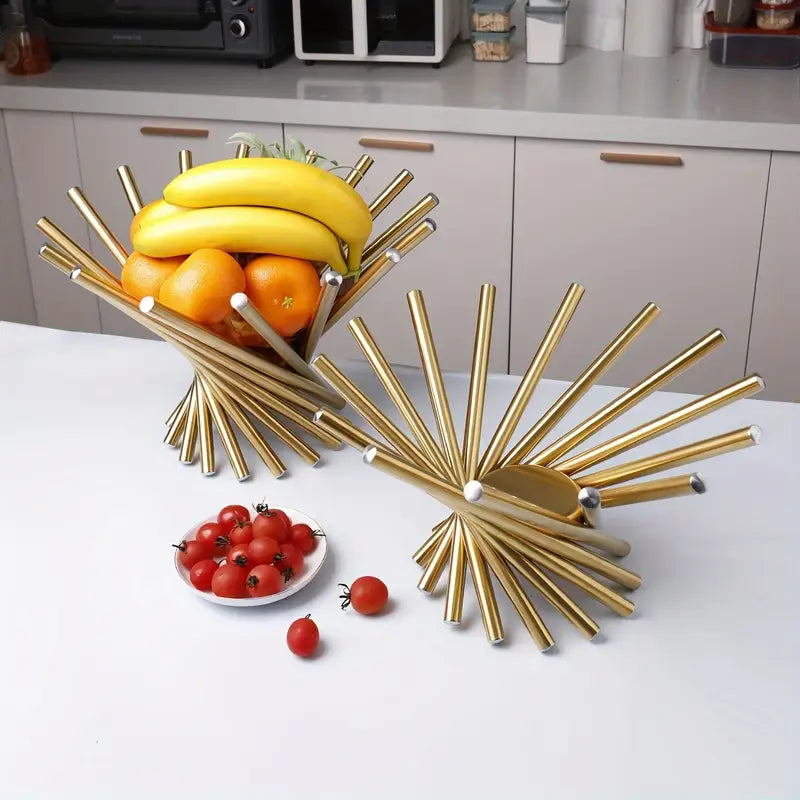 Gilded Nest – Stainless Steel Fruit Bowl