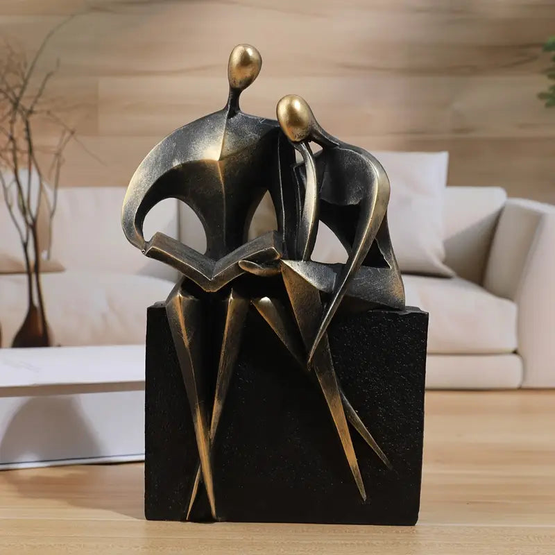 Silent Stories: Modern Abstract Reading Sculpture