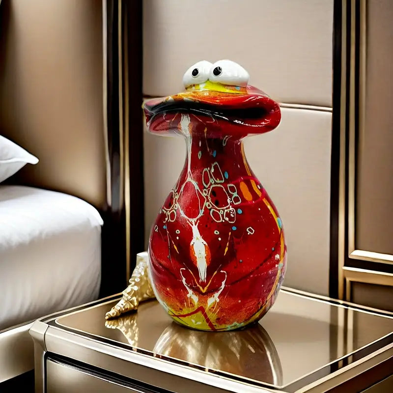 SplashPop™ Rouge – Bold Red Splatter Resin Frog Sculpture